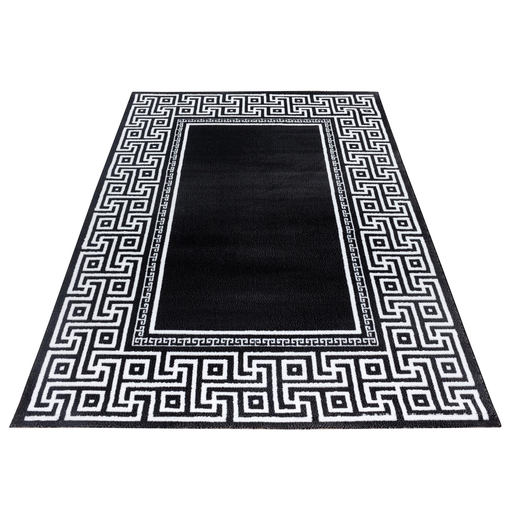 Webteppich Parma Schwarz/Weiß ca. 200x290cm - Schwarz/Weiß, KONVENTIONELL, Textil (200/290cm) - Novel