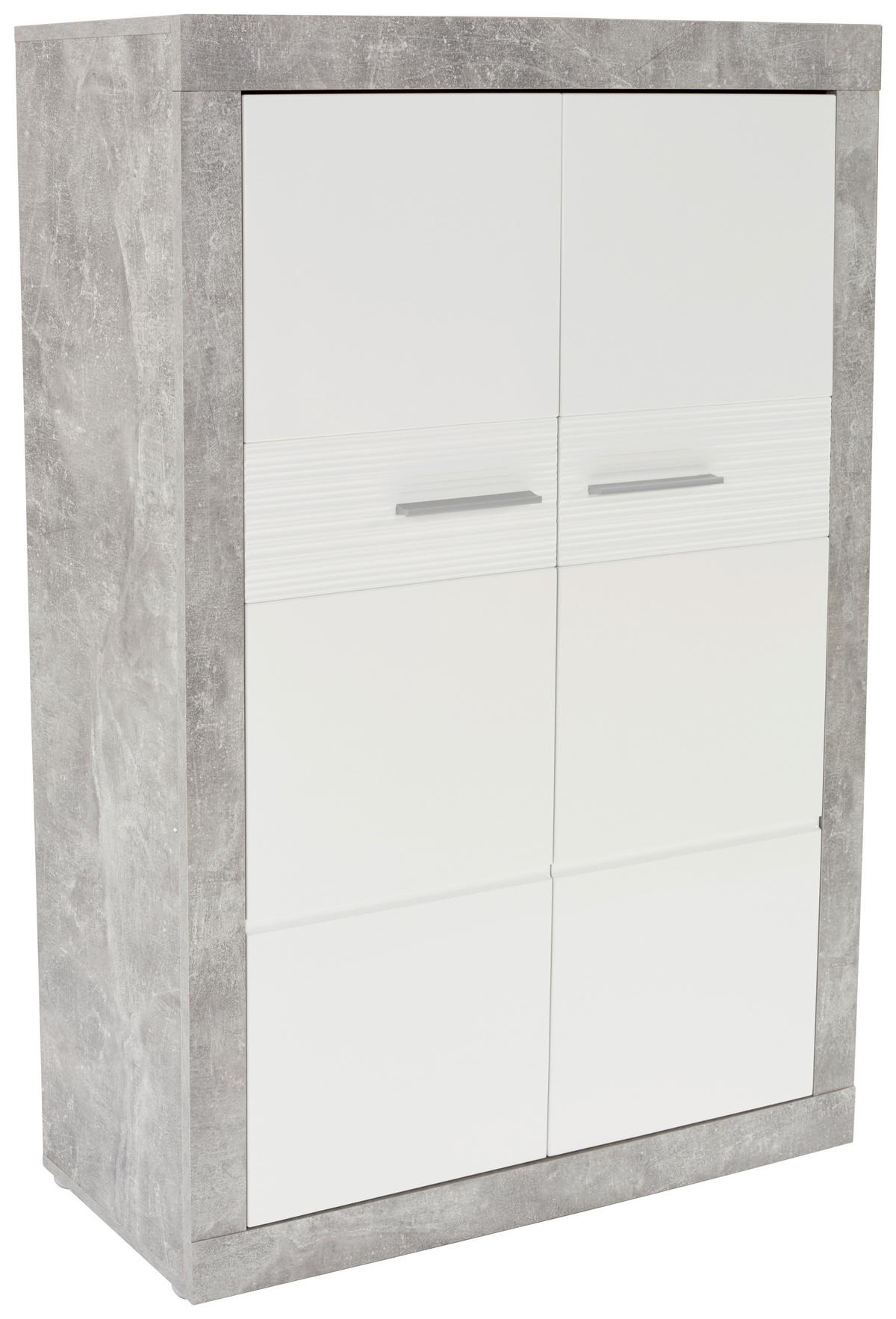 Visoka Komoda Malta - siva/črna, Moderno, umetna masa/steklo (96/132/35cm) - Mömax