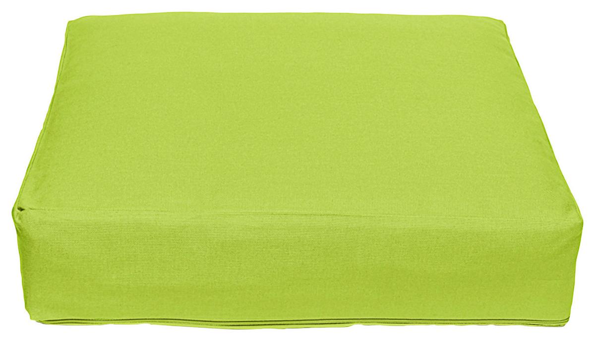 Boxkissen Lars in Grün ca. 40x40x8cm - Grün, KONVENTIONELL, Textil (40/40/8cm) - Mary's