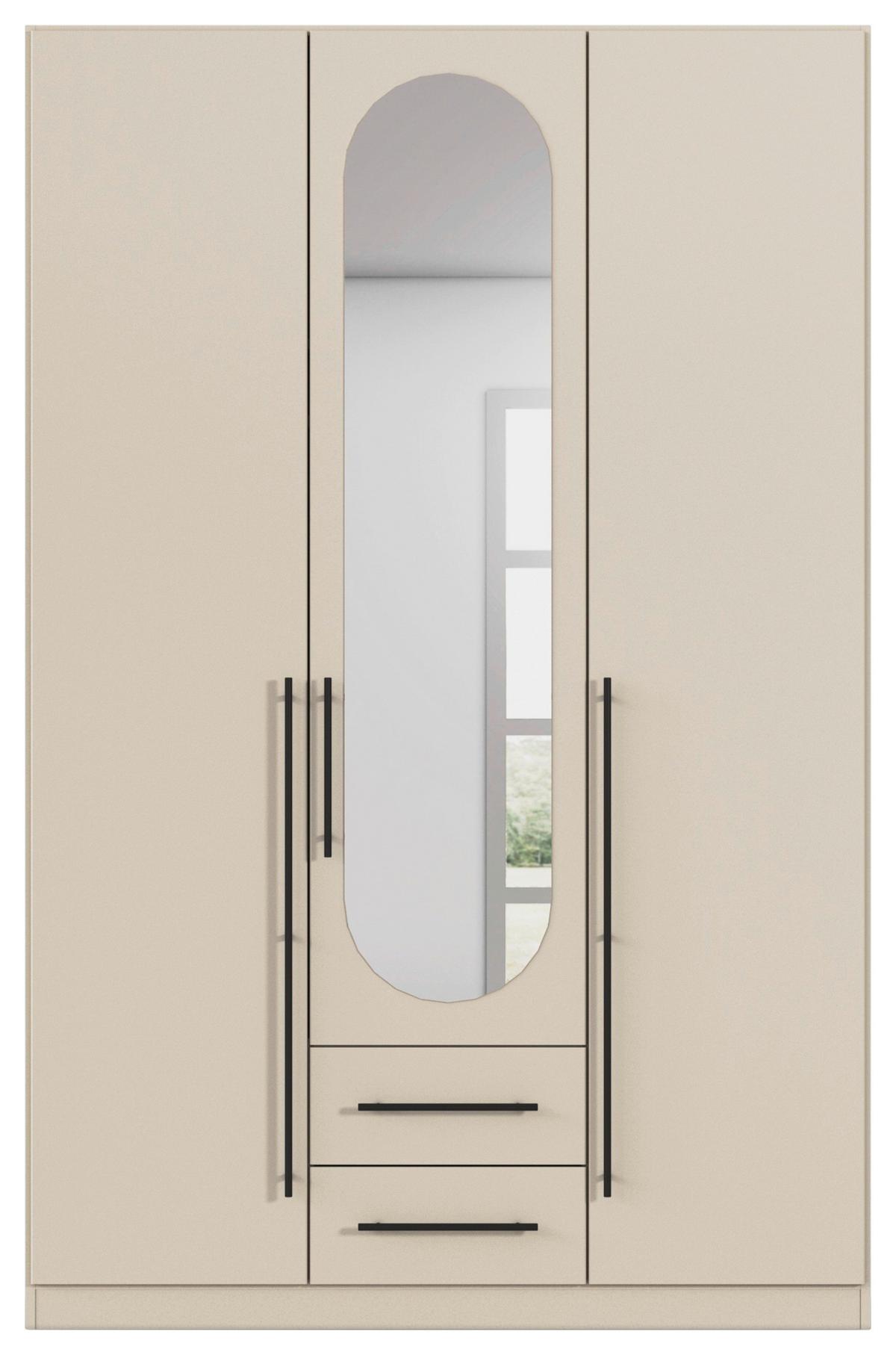 Dulap cu uși rotative VELORA - șampanie, Konventionell, material pe bază de lemn (136/210/54cm) - Mömax