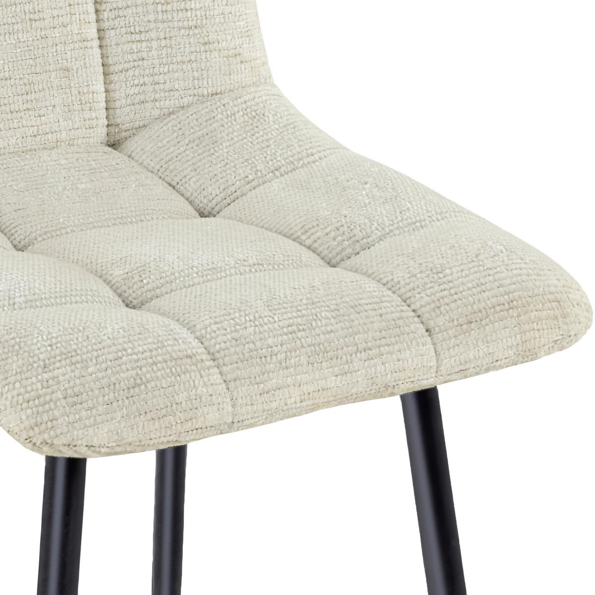 Stol Lech, Bež - črna/bež, Konvencionalno, kovina/tekstil (45/88/55cm)
