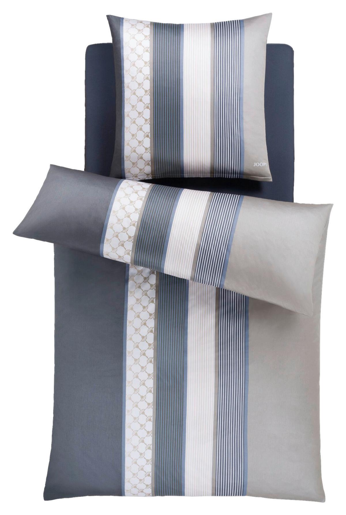 POŚCIEL JOOP! CORNFLOWER STRIPES - antracytowy/szary, Design, tkanina (135/200cm) - Joop!