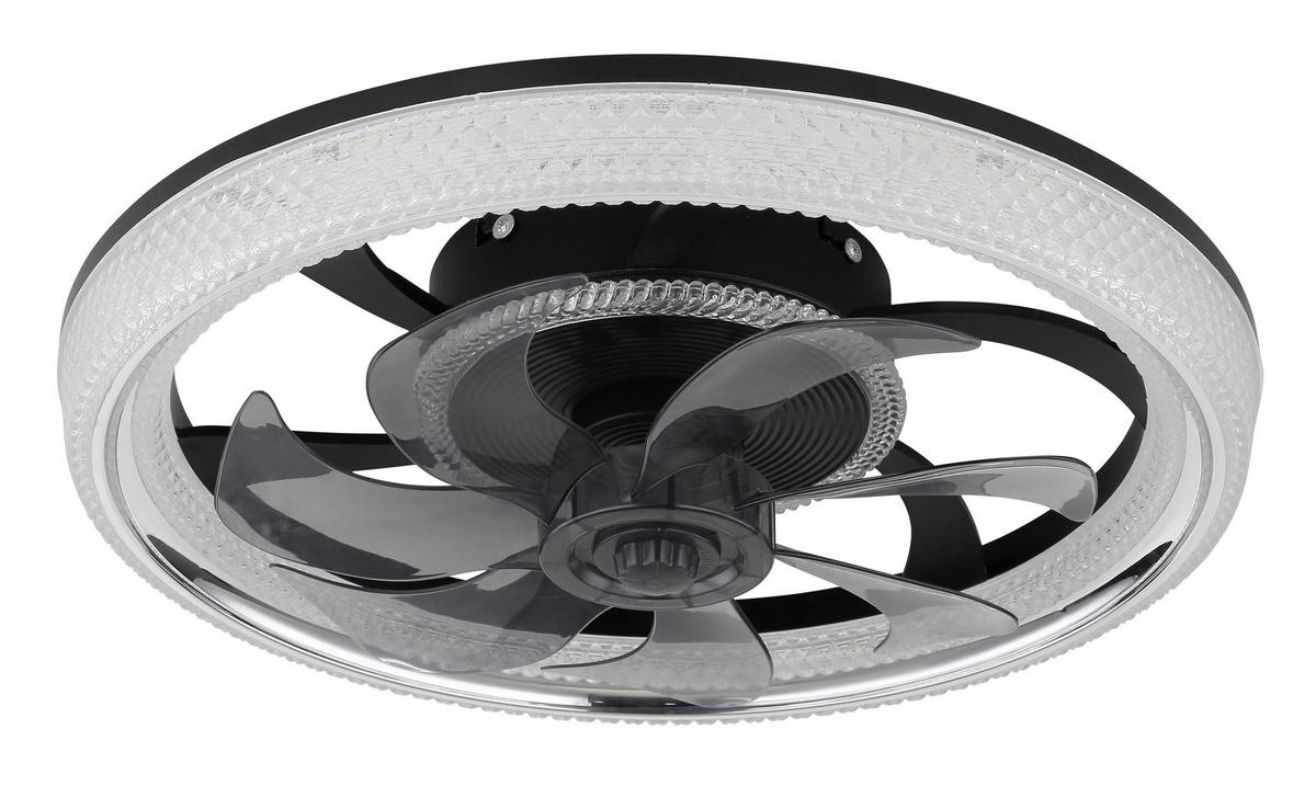 Stropni Ventilator Cirilla - siva/prozirno, Basics, plastika (48/48/13cm) - Globo