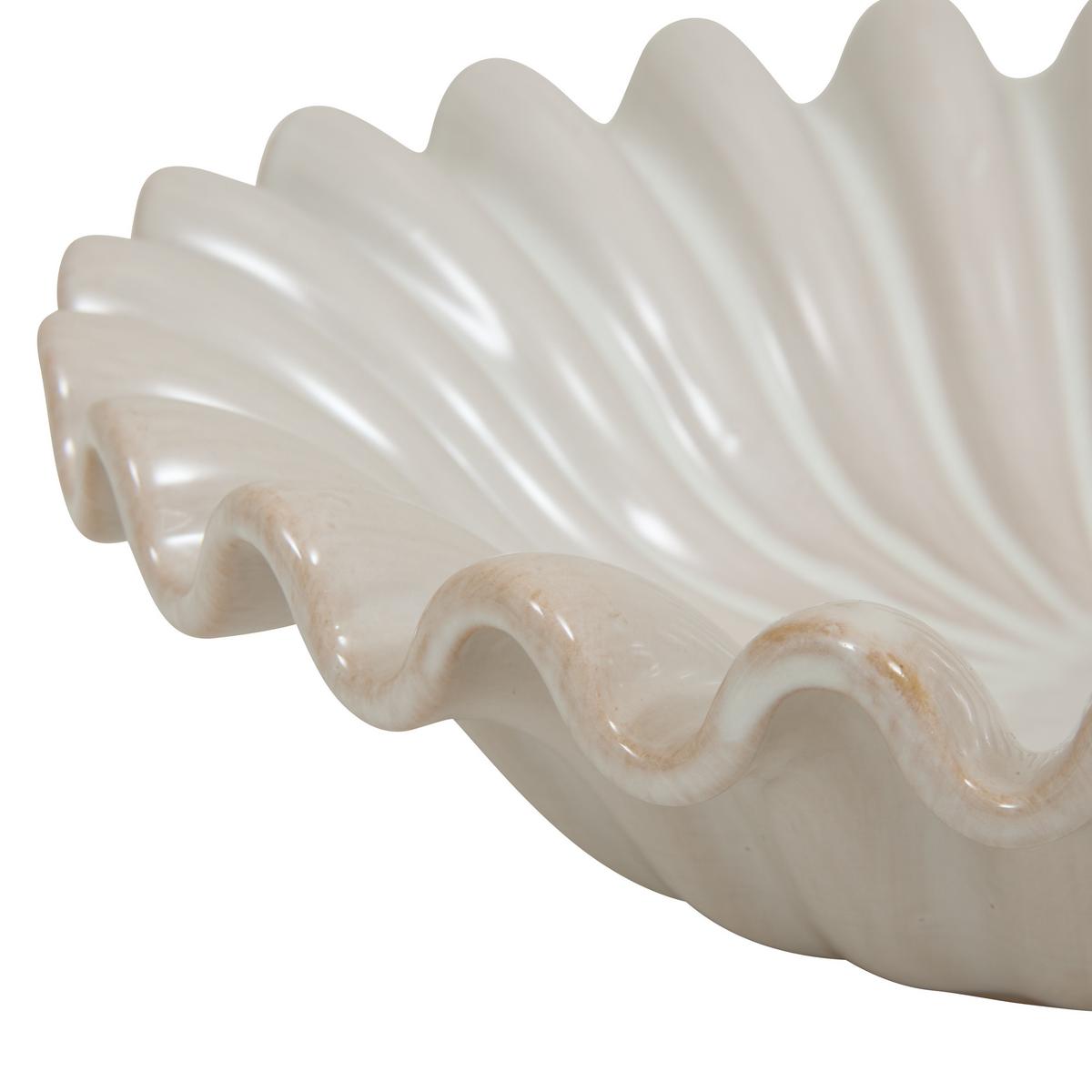 Bol decorativ Sien cca 25 cm - alb, Basics, ceramică (25/7cm)