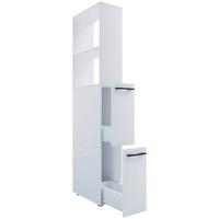 HOCHSCHRANK SADILO XL - Weiss/Anthrazit, Modern, Holzwerkstoff/Kunststoff (25/183/50cm) - MID.YOU