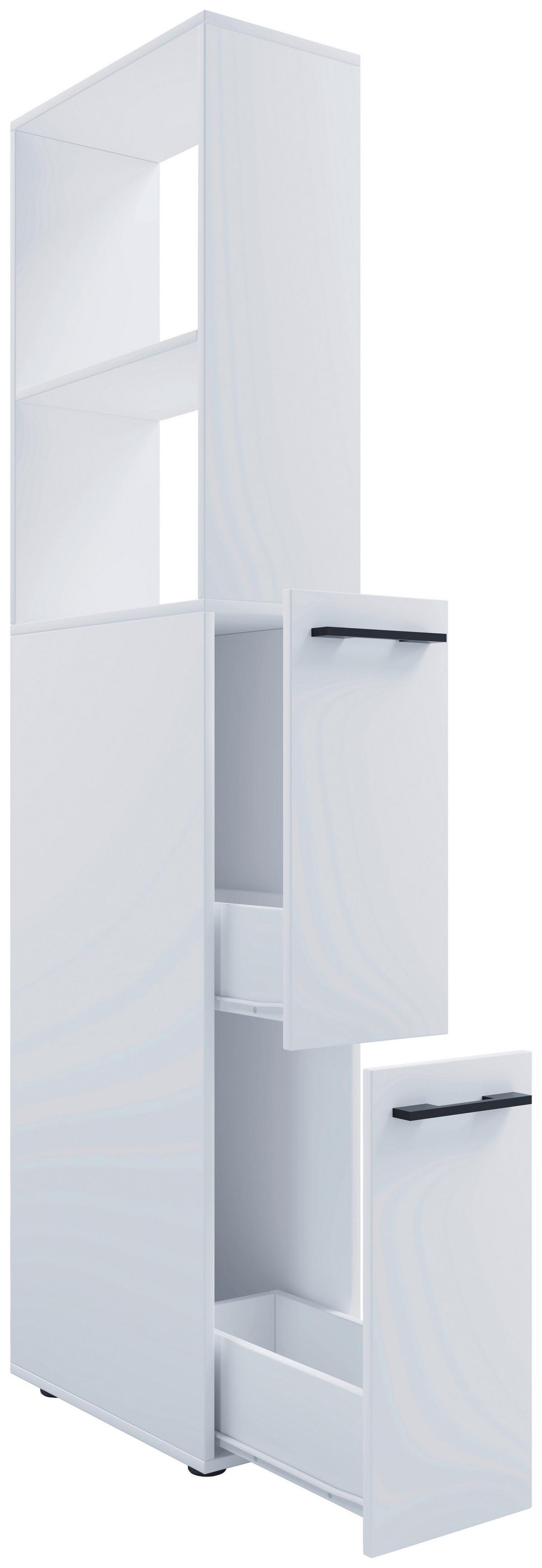 HOCHSCHRANK SADILO XL - Weiss/Anthrazit, Modern, Holzwerkstoff/Kunststoff (25/183/50cm) - MID.YOU