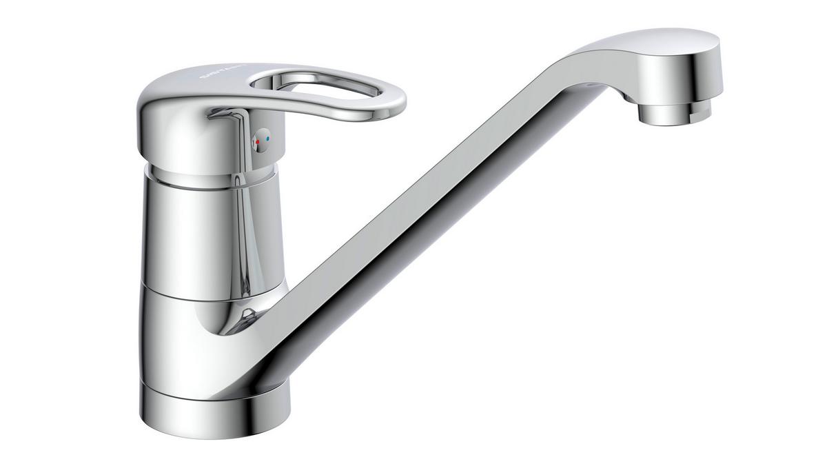 Küchenarmatur Sistant Wien in Chrom - Chromfarben, Basics, Metall (17cm) - Sistant