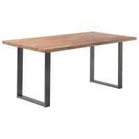 Esstisch "Samuel" , ca 180x90 cm, aus Eiche - Eichefarben/Anthrazit, MODERN, Holz/Metall (180/90/76cm) - MID.YOU