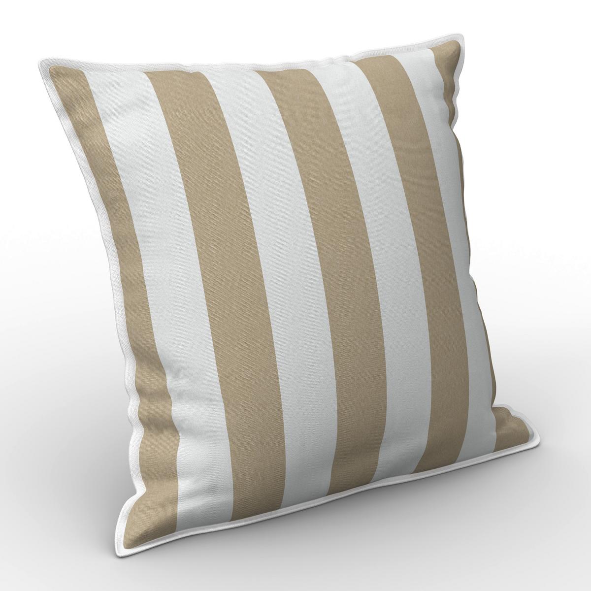 Outdoorkissen Magda Creme/Weiß ca. 45x45 cm - Creme, MODERN, Textil (45/8/45cm) - Bessagi Garden