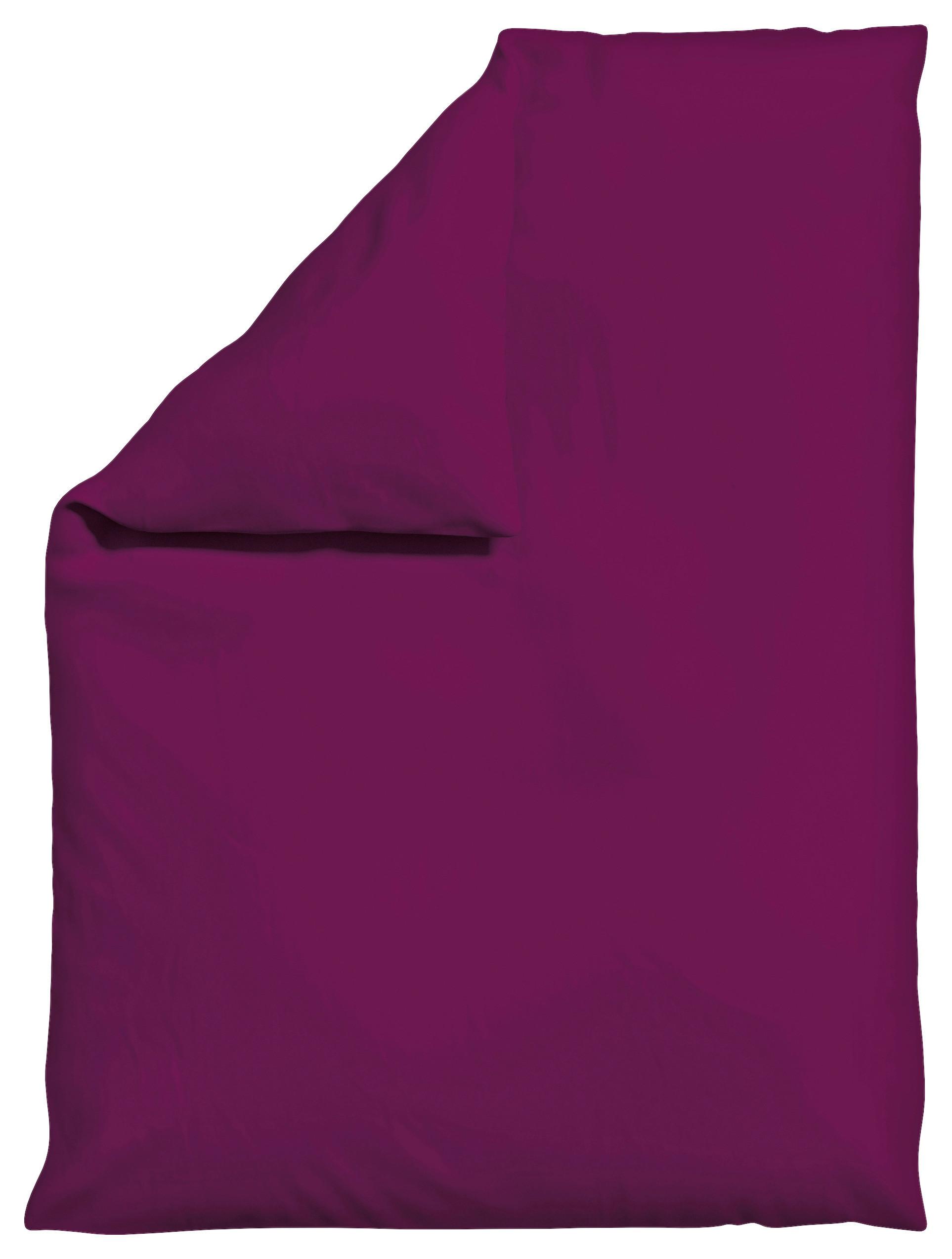 Bettdeckenbezug Woven Satin Violett ca. 155x220cm - Violett, Basics, Textil (155/220cm) - Schlafgut