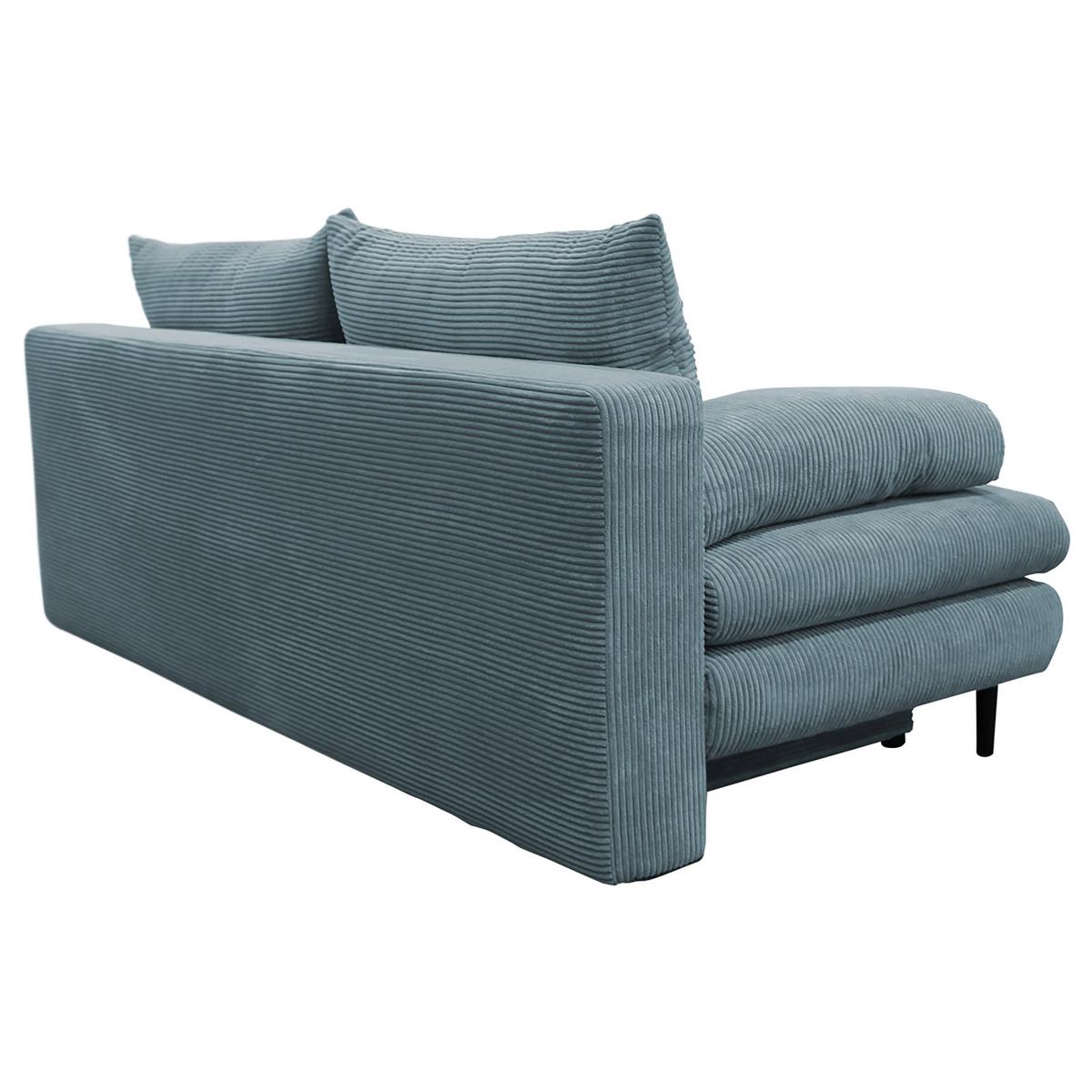 Canapea extensibila FIORE - turcoaz, Design, textil (202/85/99cm) - Modern Living