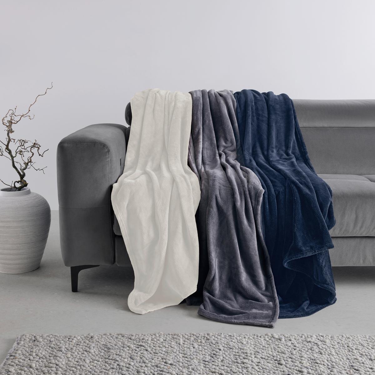 Kuscheldecke Kuschelix in Anthrazit ca. 140x200cm - Anthrazit, Textil (140/200cm) - Modern Living