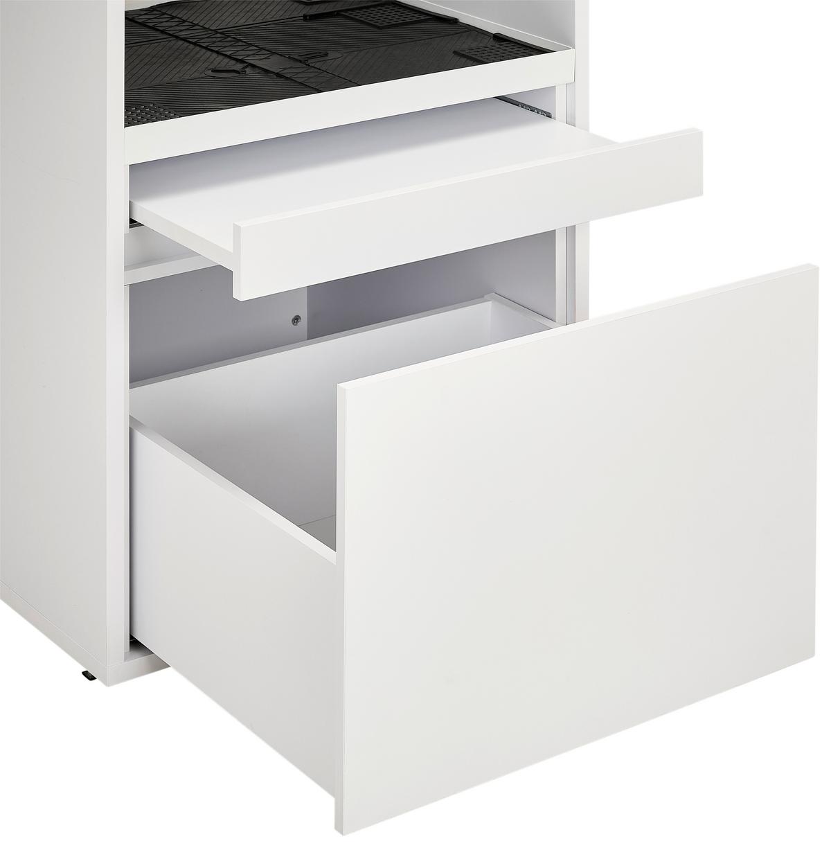 SZAFKA NA PRALKĘ LIV - biały, Basics, materiał drewnopochodny (67,5/151,8/67,5cm) - Xora