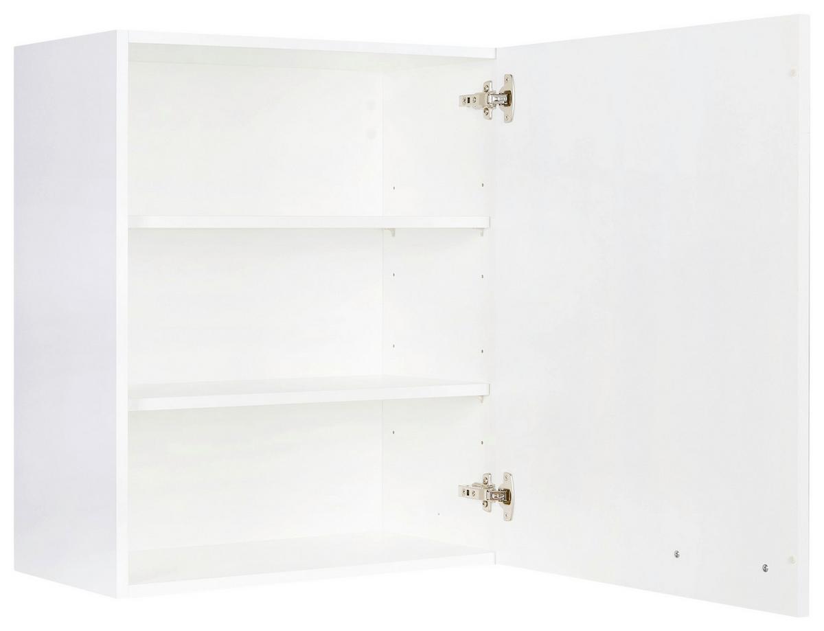 Küchenoberschrank Touch Weiß - Edelstahlfarben/Weiß, MODERN, Holzwerkstoff (60/72/35cm) - Nobilia