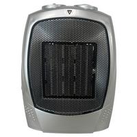 Heizstrahler Totm in Grau/Schwarz max. 750/1500W - Schwarz/Grau, KONVENTIONELL, Kunststoff (18/13,5/23,5cm) - Insido