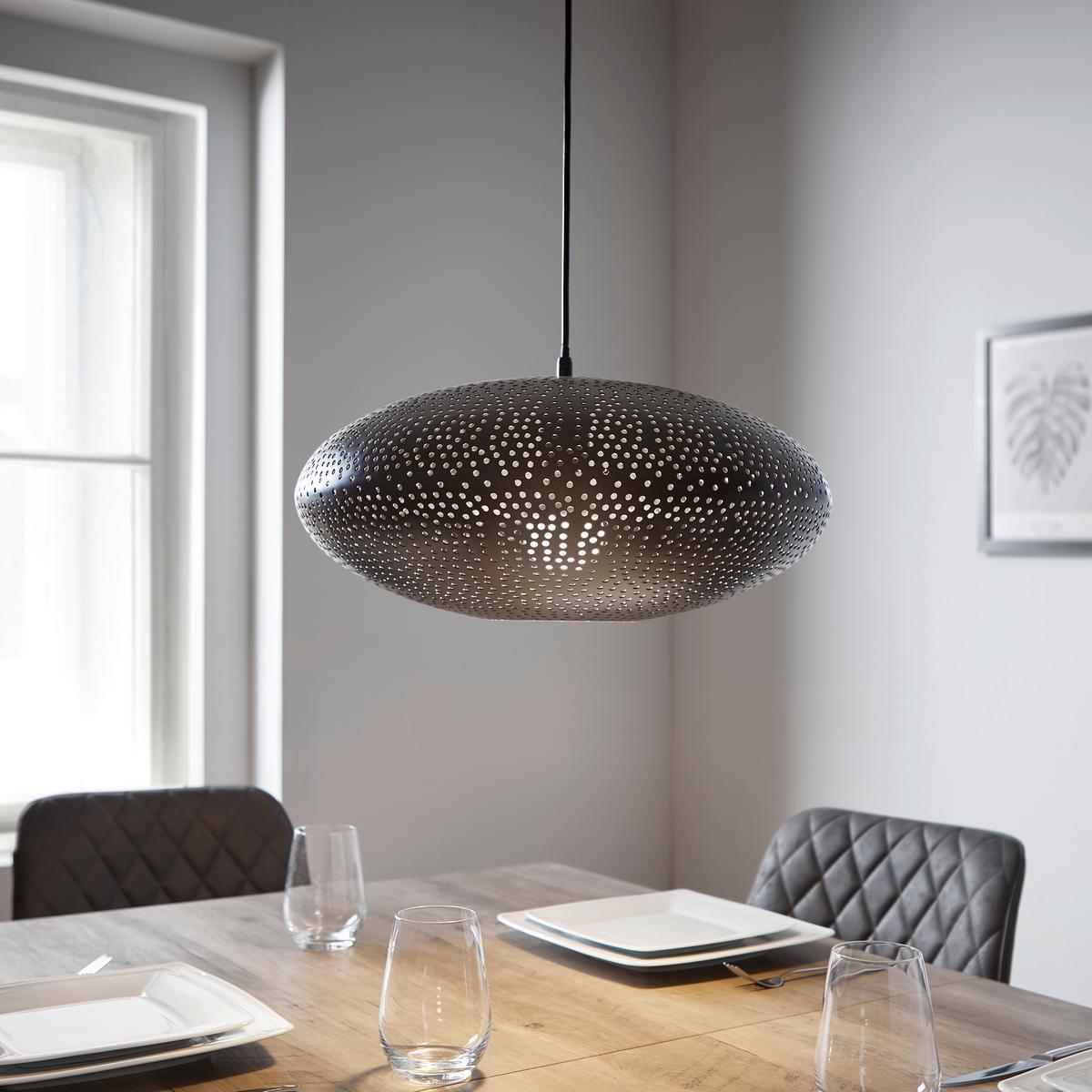 Függőlámpa Nina - fekete, Modern, fém (41/124cm) - Bessagi Home