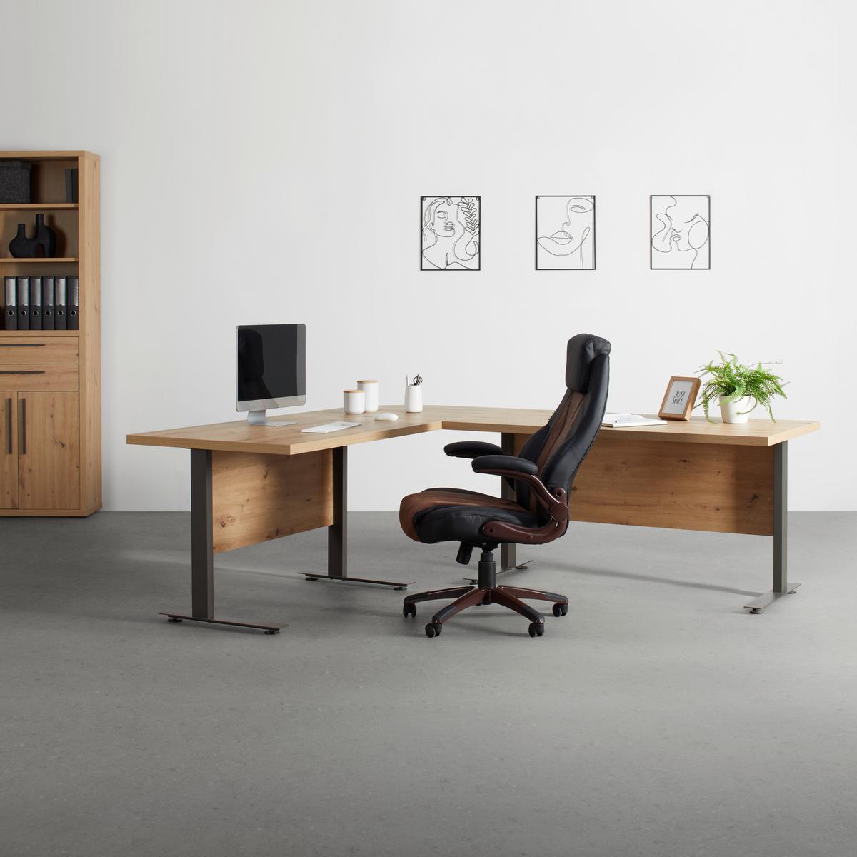 Schreibtischplatte Massiccio Eiche Artisan ca. 150x75x80cm - Eiche Artisan, MODERN, Holzwerkstoff (150/75/80cm) - Mömax