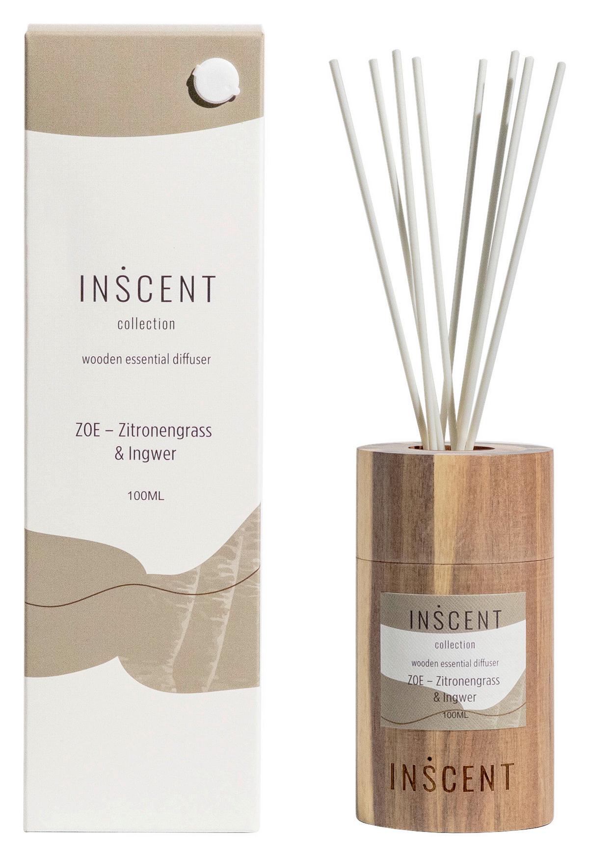 Diffuser Zoe diverse Düfte - Champagner/Pastellblau, MODERN, Glas/Holz (100ml) - Mömax