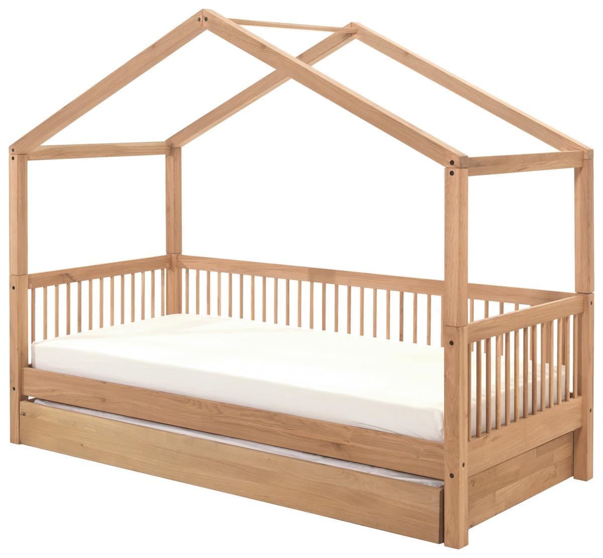 Hausbett FORREST Naturfarben ca.90x200cm Echtholz, Bettlade - Naturfarben, MODERN, Holz/Holzwerkstoff (90/200cm) - Vipack