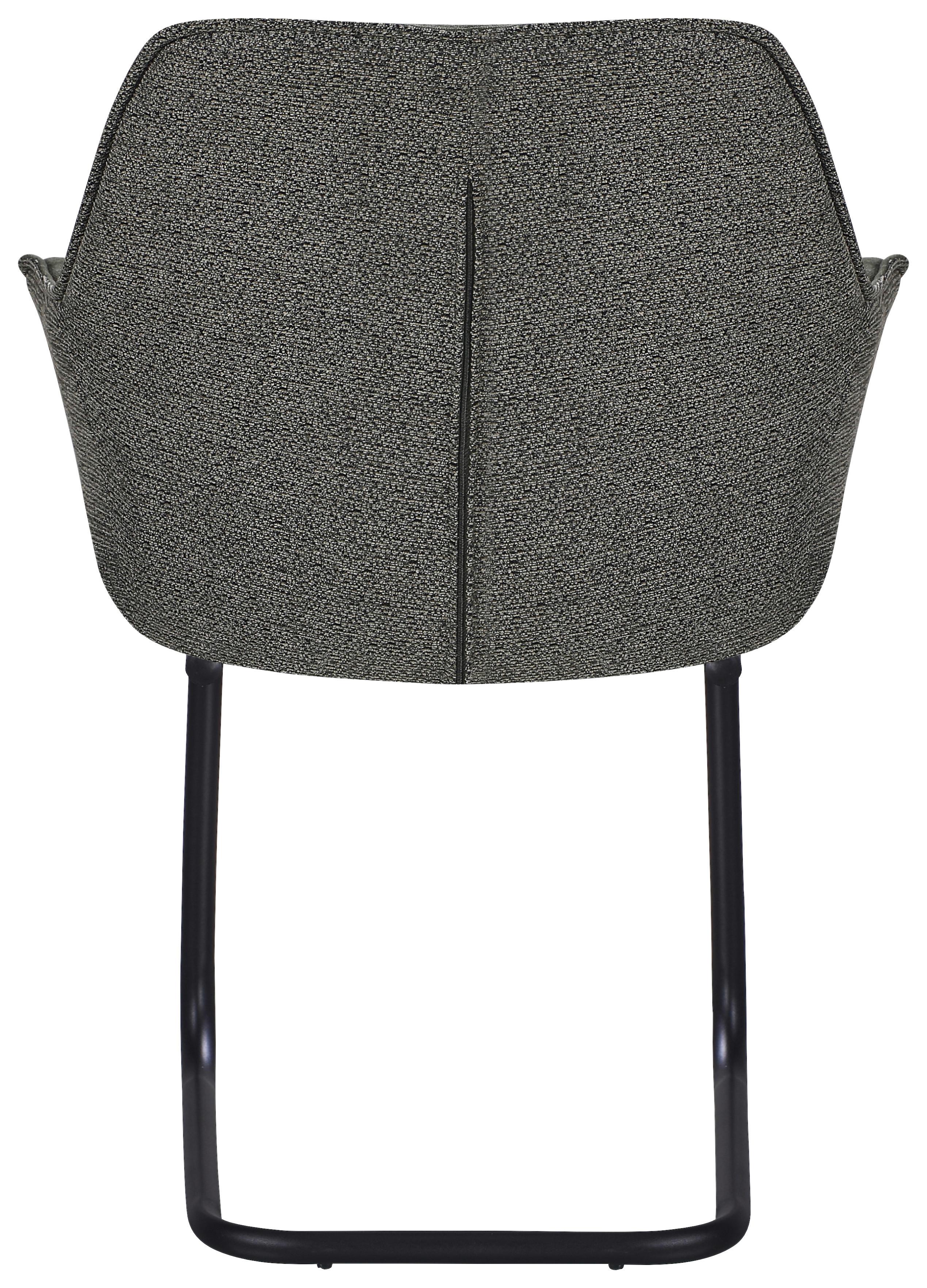 STOL MED ARMSTÖD NOVA - grön/svart, Modern, metall/textil (64/87/60cm) - Mömax