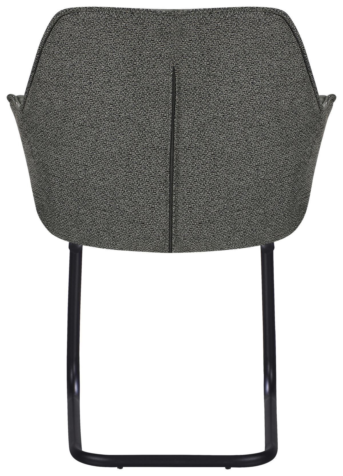 Armlehnstuhl Nova Grün - Schwarz/Grün, MODERN, Textil/Metall (64/87/60cm) - Premium Living