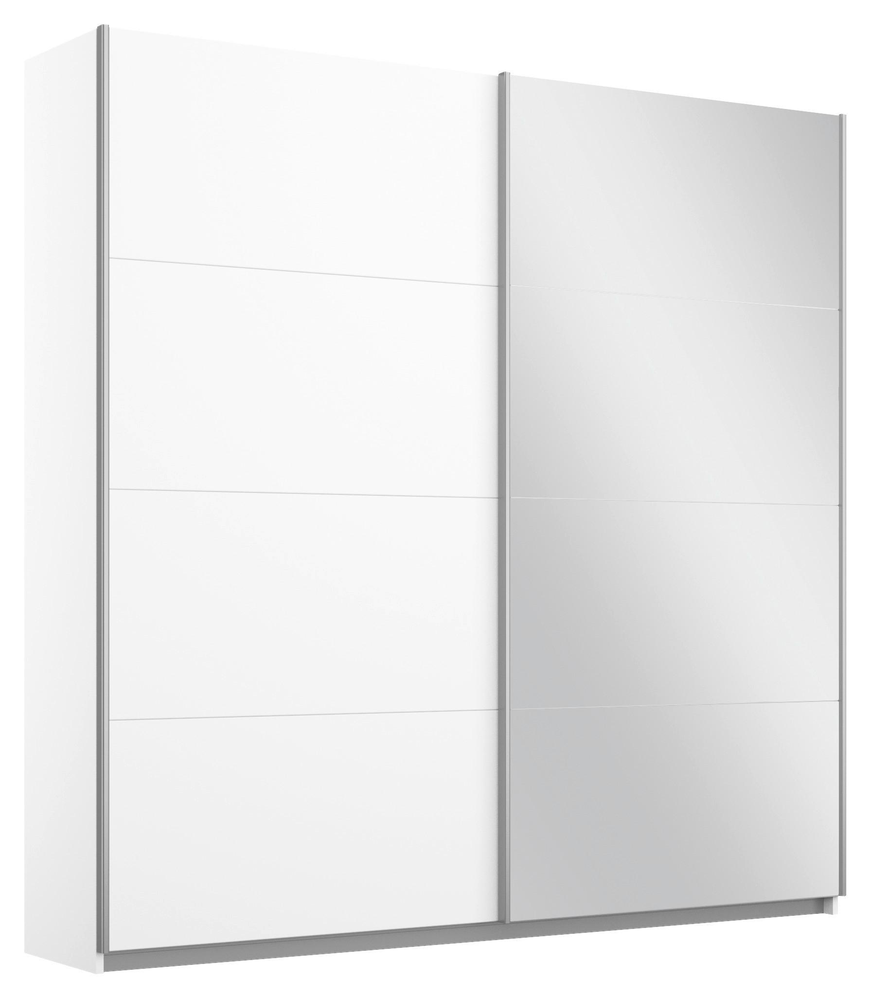 Ormar S Kliznim Vratima Belluno - bijela/boje aluminija, Moderno, drvni materijal/metal (181/210/62cm) - Modern Living