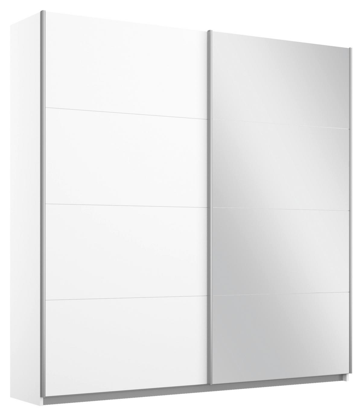 Ormar S Kliznim Vratima Belluno - bijela/boje aluminija, Moderno, drvni materijal/metal (181/210/62cm) - Modern Living