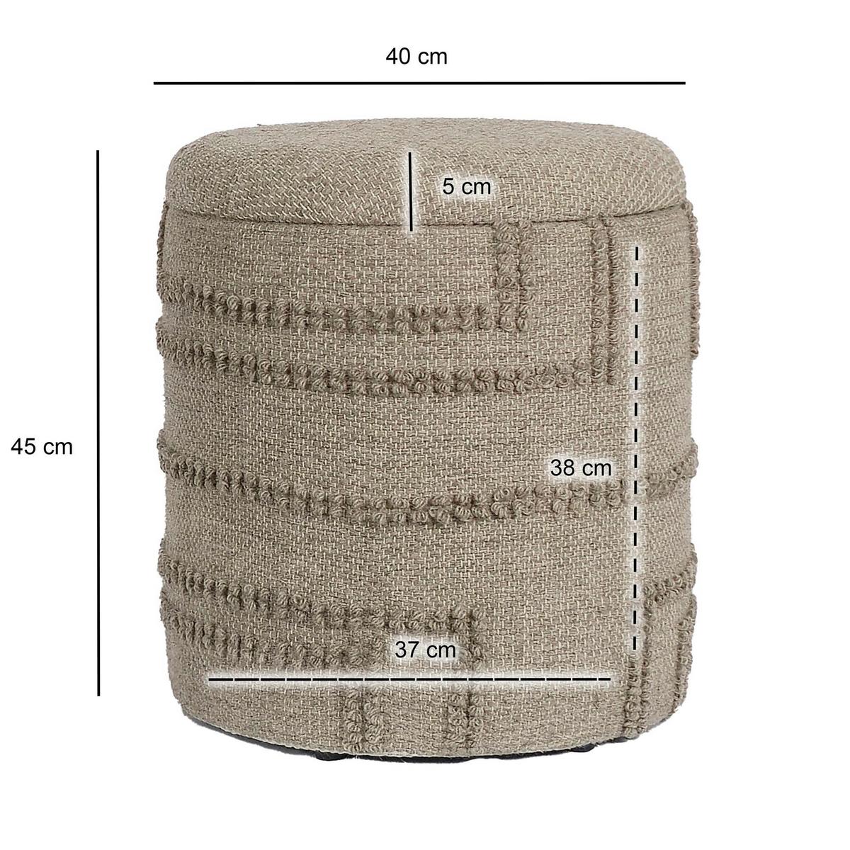 Ülőke Mid.you - barna, Design, textil (40/45/40cm) - MID.YOU
