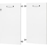 Türenset in Weiß Hochglanz - Weiß, MODERN, Holzwerkstoff/Kunststoff (113.5/105.3/1.8cm) - Premium Living