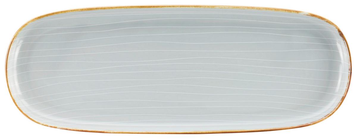 PÓŁMISEK DO SERWOWANIA BERGEN - szary, Design, ceramika (13/36cm) - Landscape