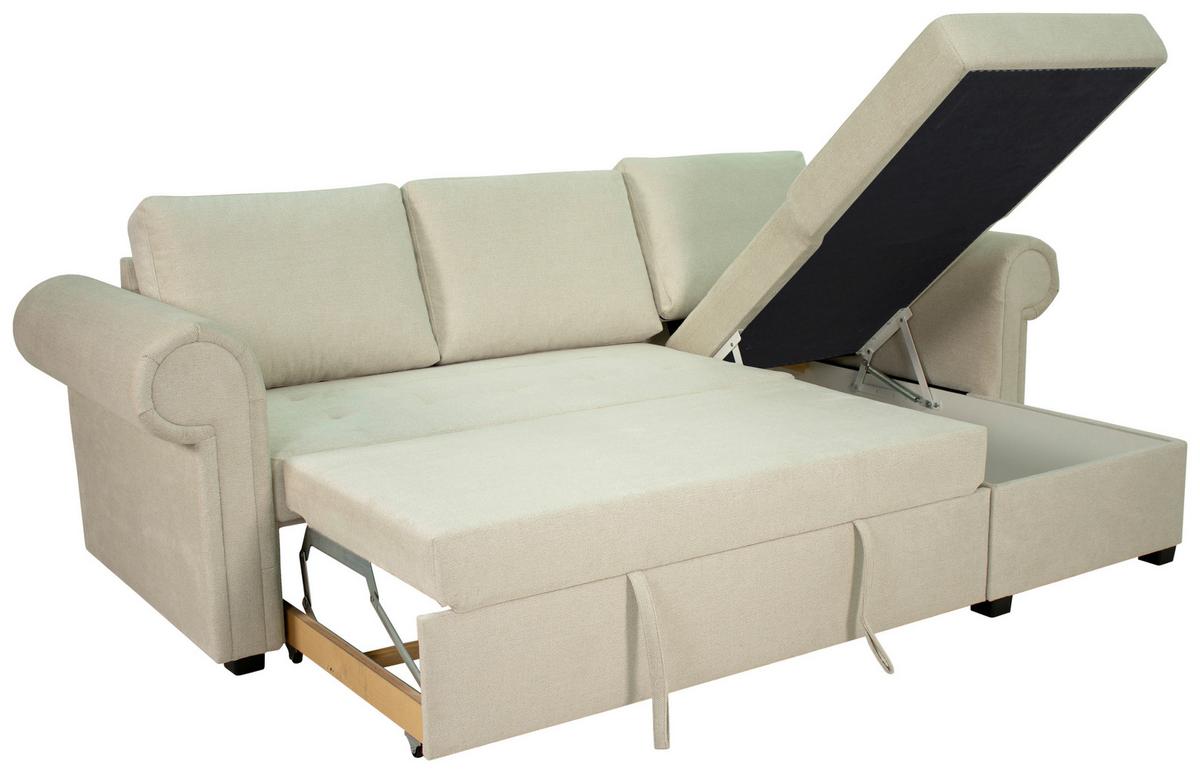 Kutna Garnitura Oslo - krem, Romantično / ladanjski, tekstil (260/85/155cm) - Modern Living