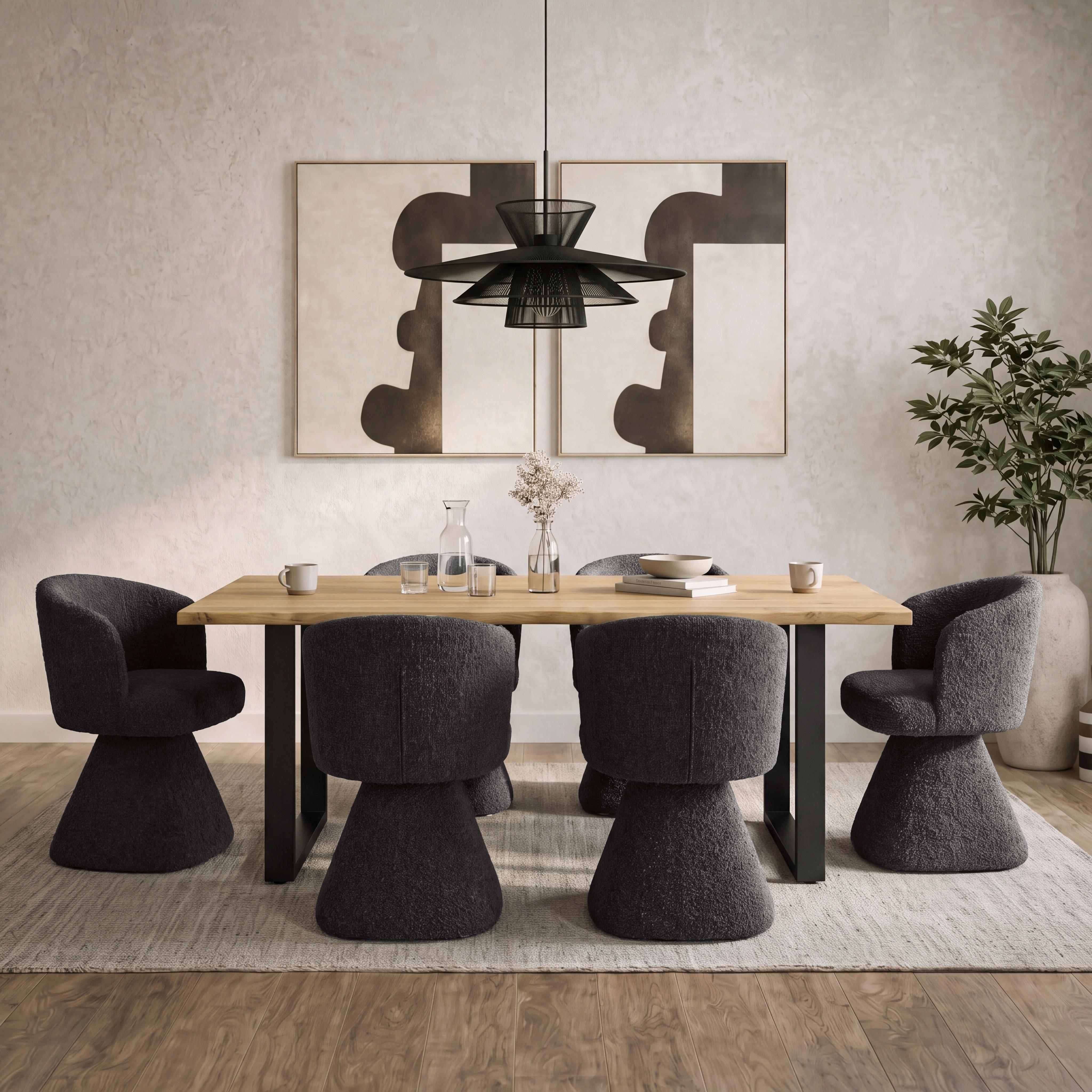 ARMLEHNSTUHL MAYLEA - Grau, MODERN, Holz/Textil (61/60,5/81cm) - Bessagi Home