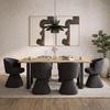 ARMLEHNSTUHL MAYLEA - Grau, MODERN, Holz/Textil (61/60,5/81cm) - Bessagi Home