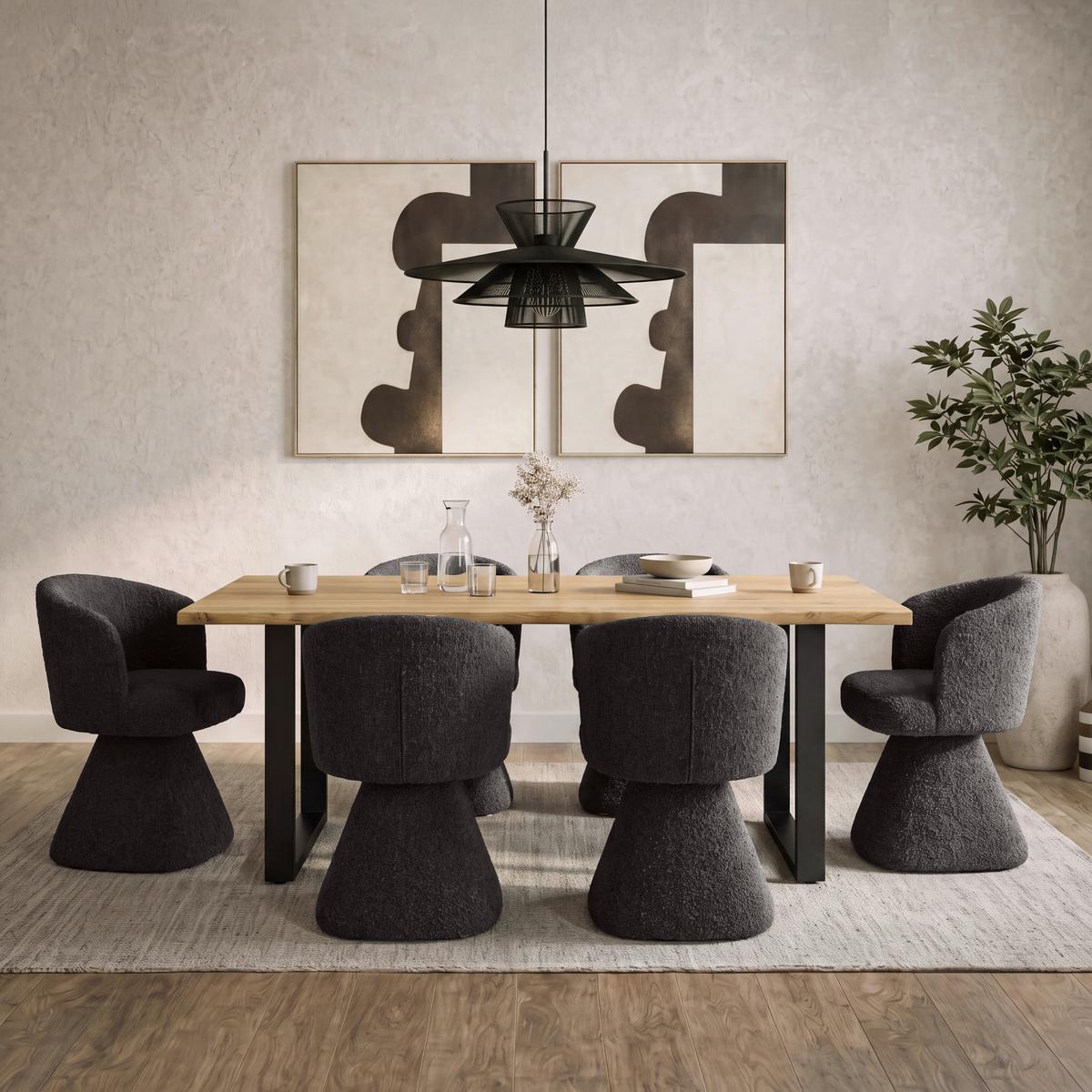Armlehnstuhl Maylea Grau Webstoff Gepolstert - Grau, MODERN, Holz/Textil (61/60,5/81cm) - Bessagi Home