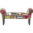 Előszoba Pad Velvet - multicolor, textil/fa (100/50/32cm)