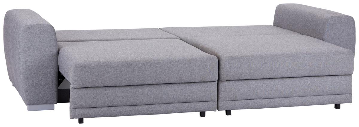 Trosjed Sa Ležajem Concord - siva/boje kroma, Design, tekstil/plastika (252/87/107cm) - Modern Living