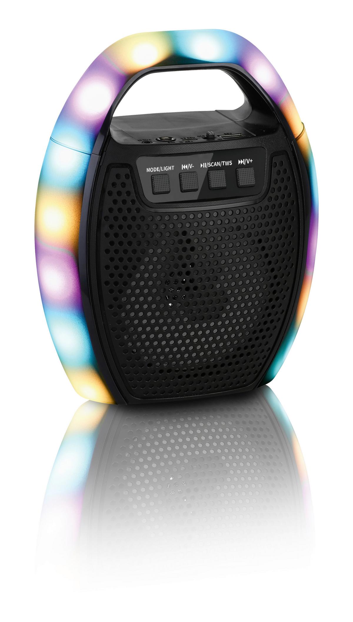 Rádió Levin - fekete/többszínű, Modern, műanyag (16,5/9,5/21cm) - Premium Living