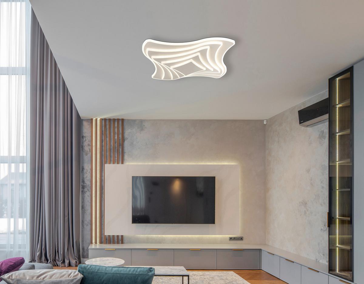 Led Svjetiljka Stropna Octavio 41786-42 - boje pijeska/opalna, Moderno, metal/plastika (45/45/7cm)