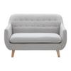 Sofa Dilly Hellgrau Leinenoptik - Hellgrau, MODERN, Holz/Textil (130/85/78cm) - Bessagi Home