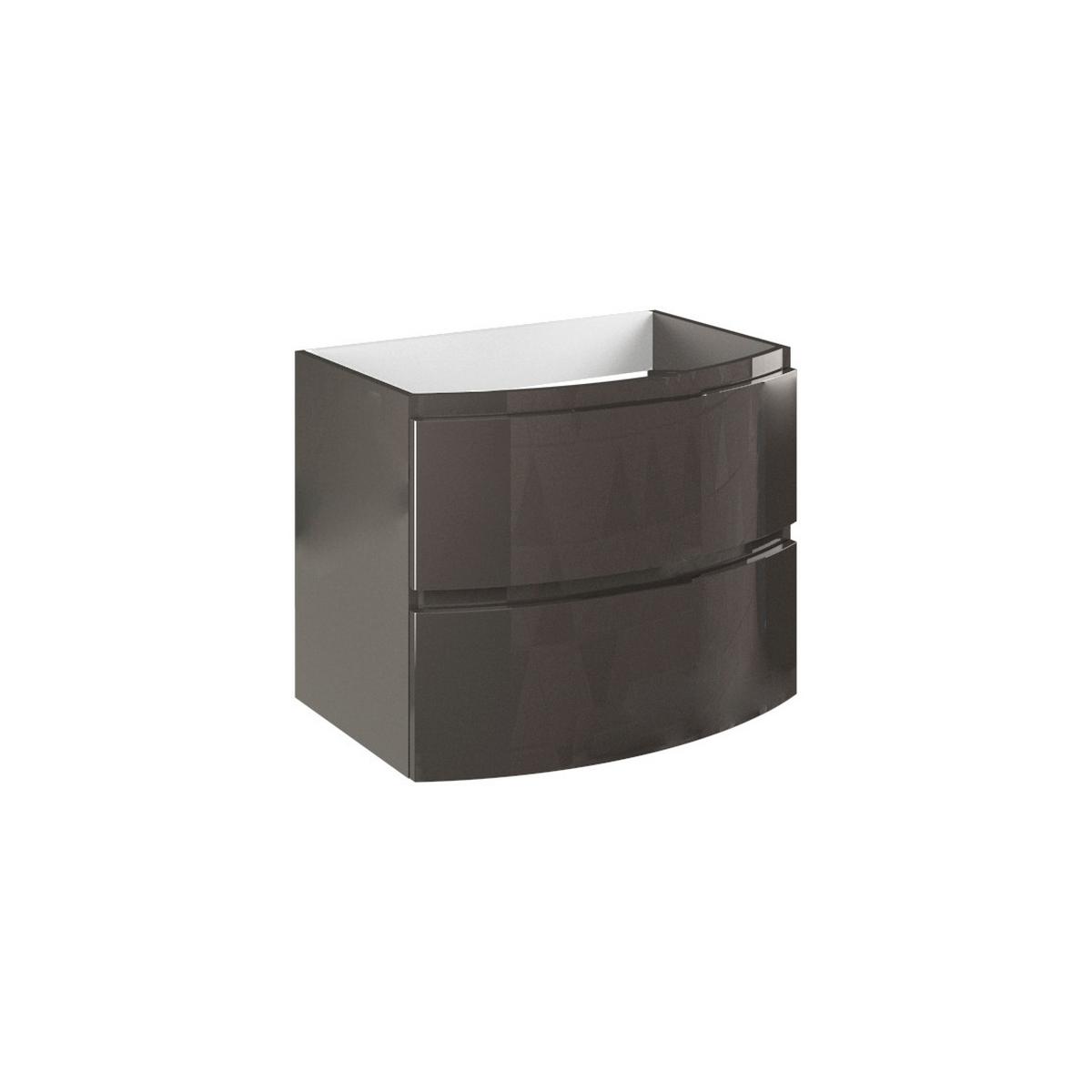 Bază pentru lavoar Armonia - antracit/antracit lucios intens, Modern, material pe bază de lemn (70/56/49cm)