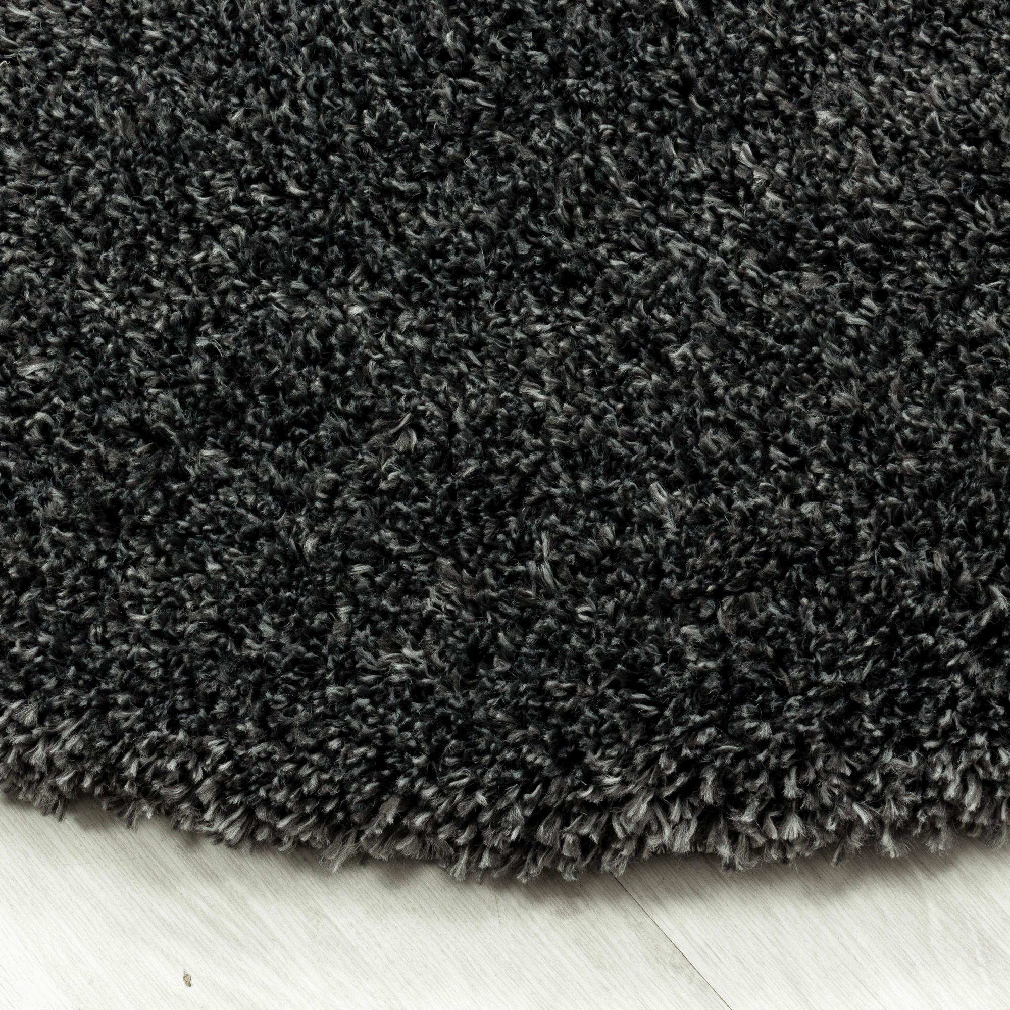 Preproga Fluffy, Ø 160cm, Siva - siva, Basics, tekstil (160cm)
