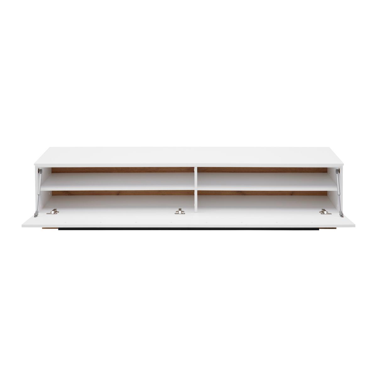 Tv-element Mateo, Bela - Moderno, umetna masa/leseni material (180/41/40cm) - Mömax