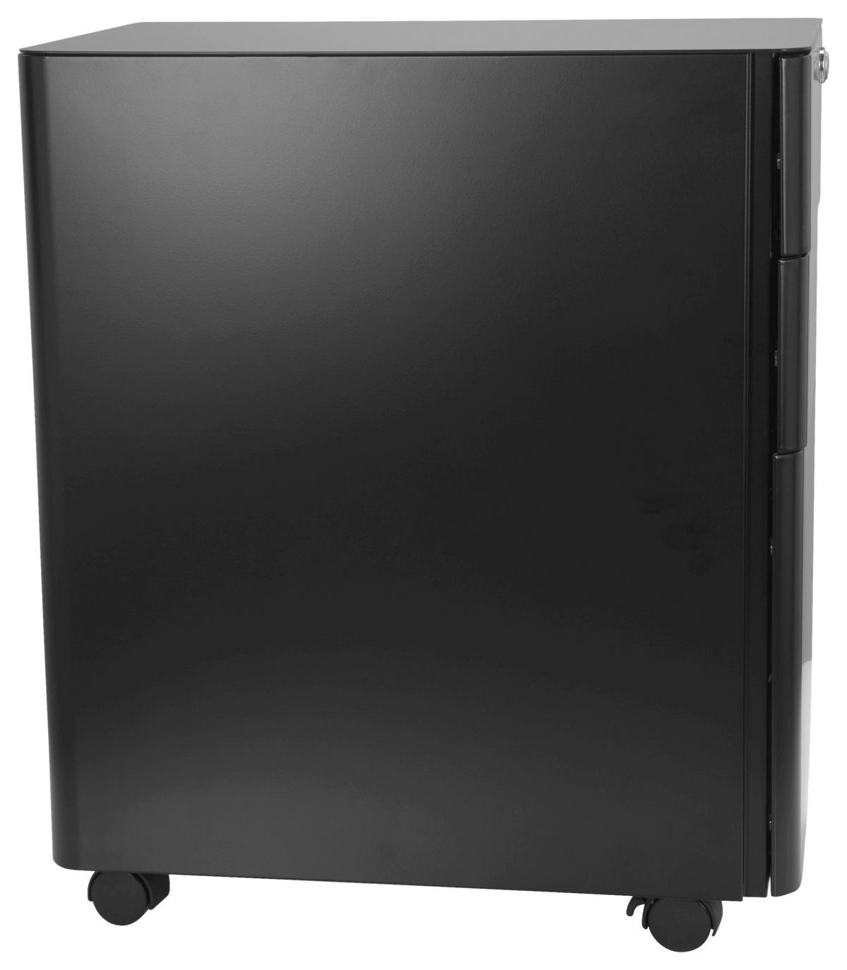 Predalnik Na Kolescih Color I, Črna - črna, Moderno, kovina/umetna masa (30/59/50cm) - MID.YOU