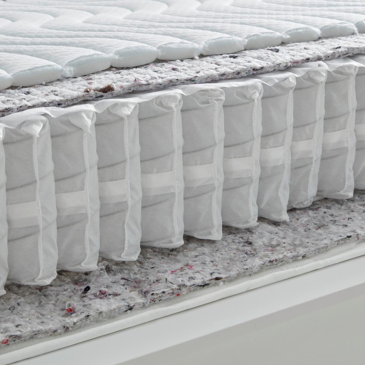 Taschenfederkernmatratze Dreamliner H3 ca. 200x200cm - Weiss, Textil (200/200cm) - Nadana