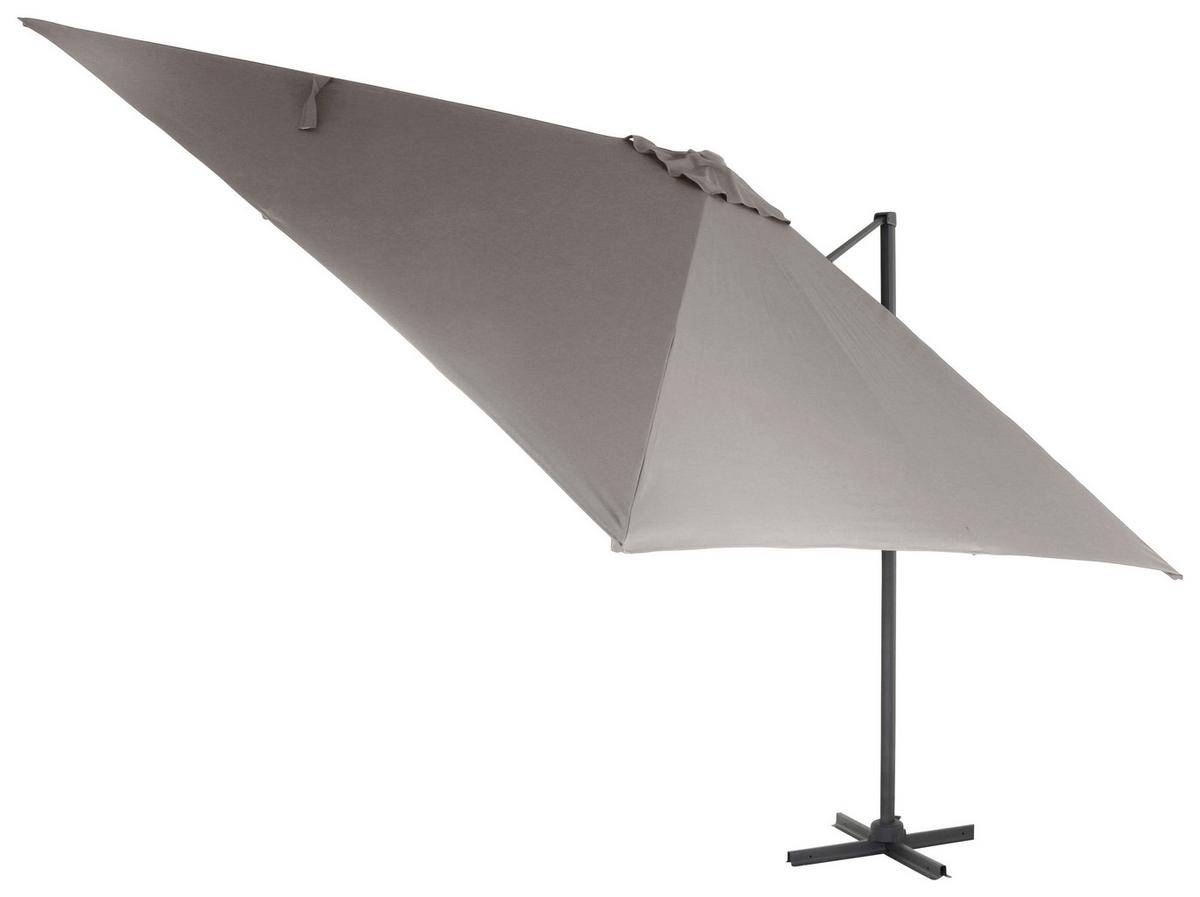 Ampelschirm California N+ B: 300 H: 263 cm Anthrazit/Taupe - Taupe/Anthrazit, KONVENTIONELL, Textil/Metall (300/300cm) - Siena Garden