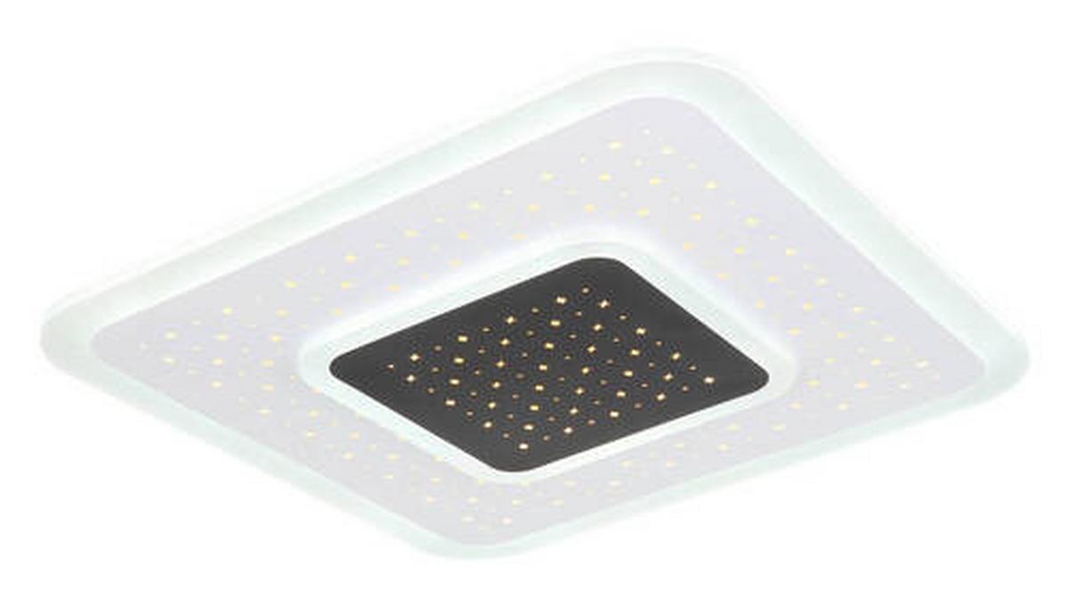 Stropna Led-svetilka Gisell, S Sijalko - črna/bela, Design, kovina/umetna masa (46/46/5,5cm) - Globo