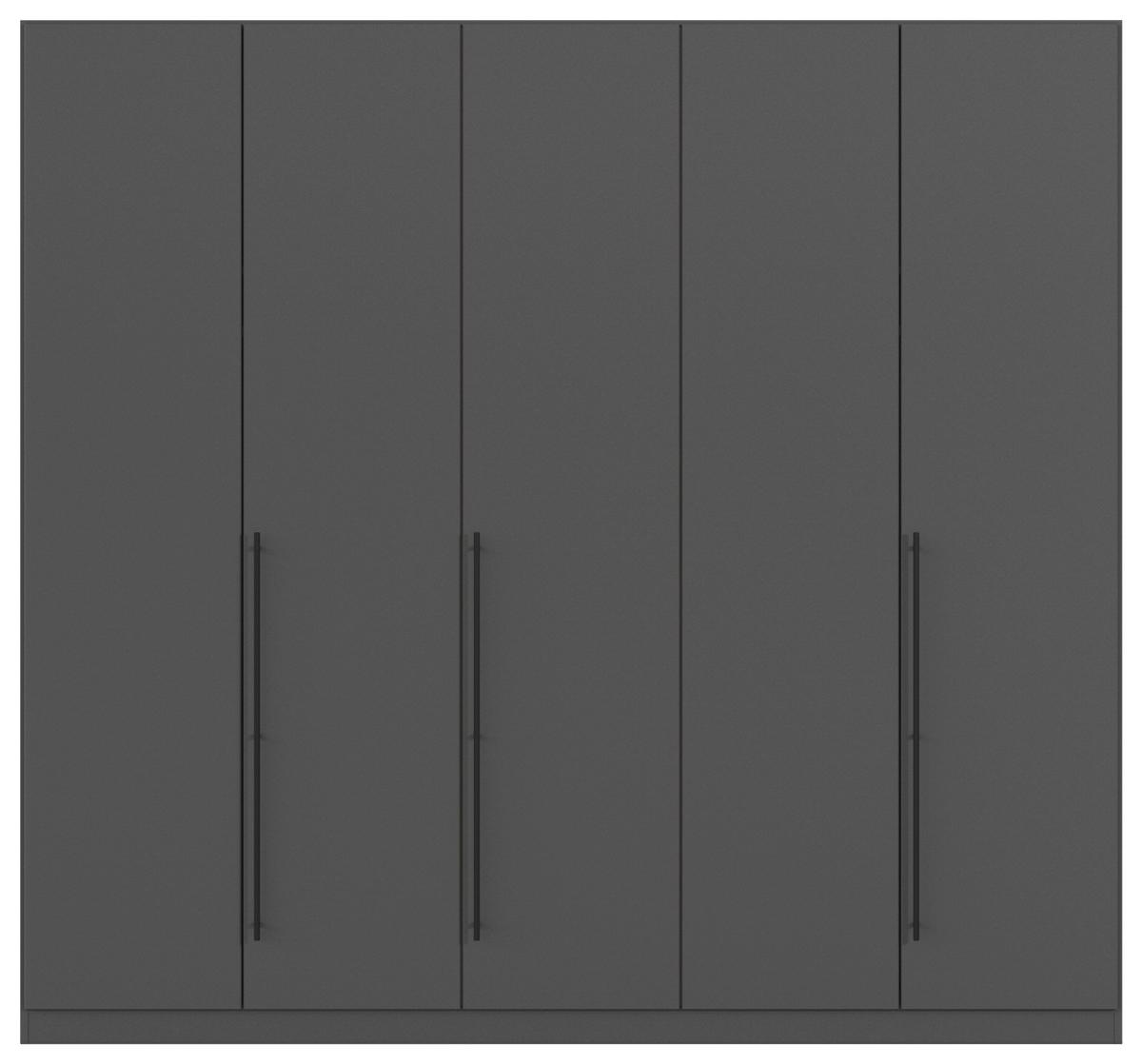 Kleiderschrank Safari Grau - Grau, KONVENTIONELL, Holzwerkstoff/Metall (226/210/54cm) - Based