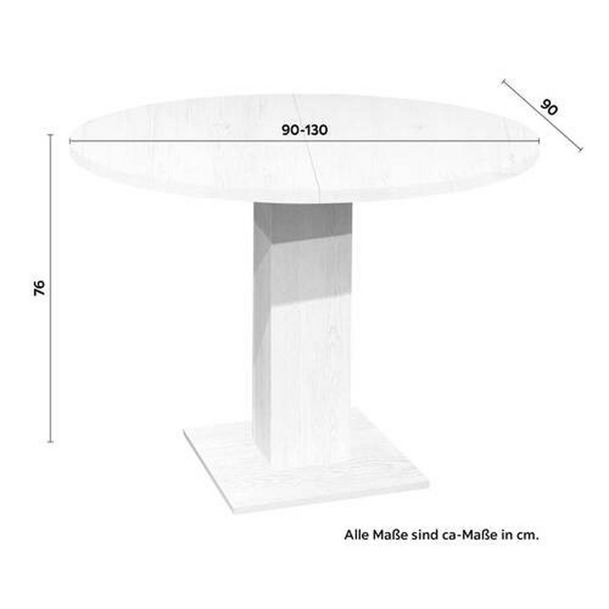 table à rallonge in Pinienfarben - Pinienfarben, Basics, Holzwerkstoff (90-130/90/76cm) - Mömax