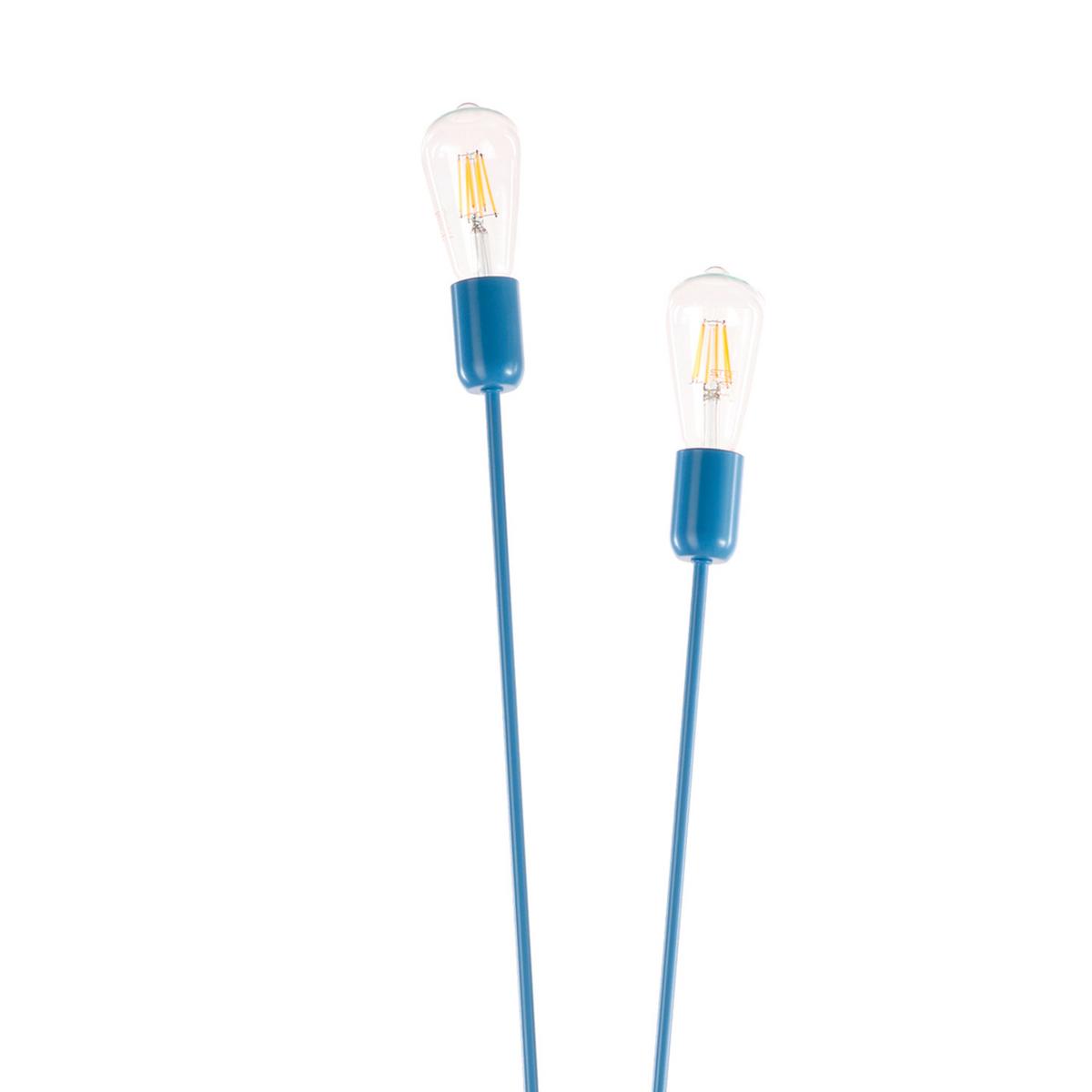 Stehleuchte Stick Blau max. 22 Watt - Blau, Basics, Metall (32/182cm)