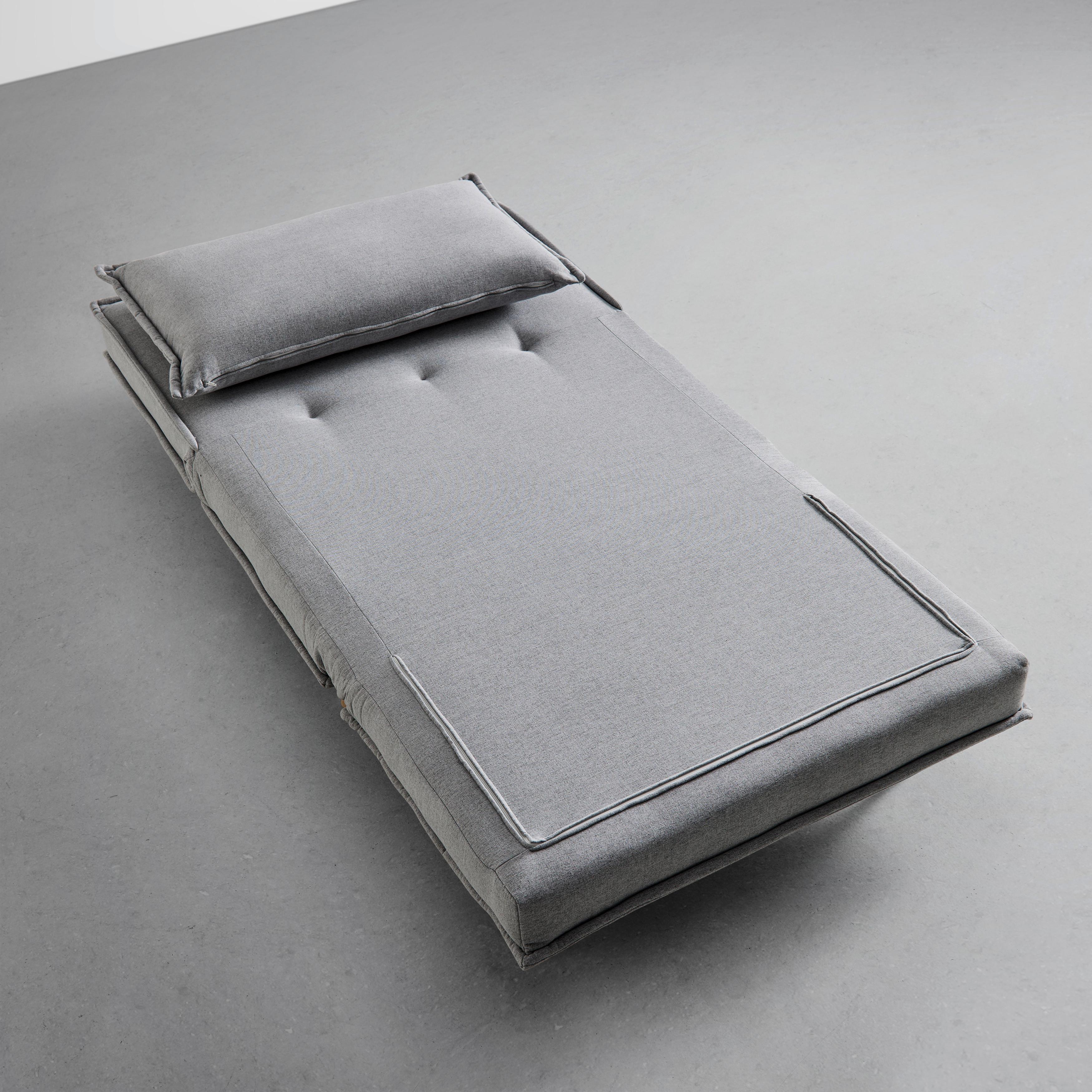 BÄDDFÅTÖLJ LAYLA - mörkgrå/naturfärgad, Modern, trä/textil (104/92/84cm) - Bessagi Home